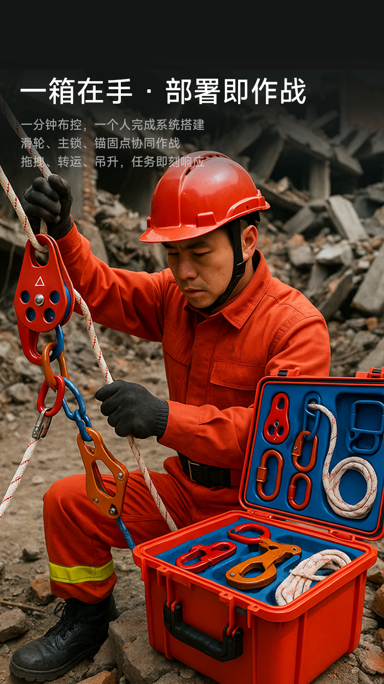 救援滑轮组件工具箱