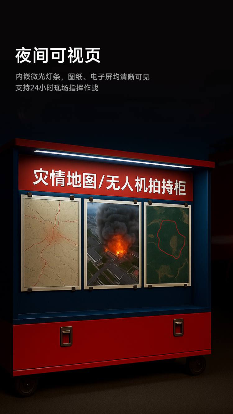 灾情地图/无人机航拍图临时挂墙柜