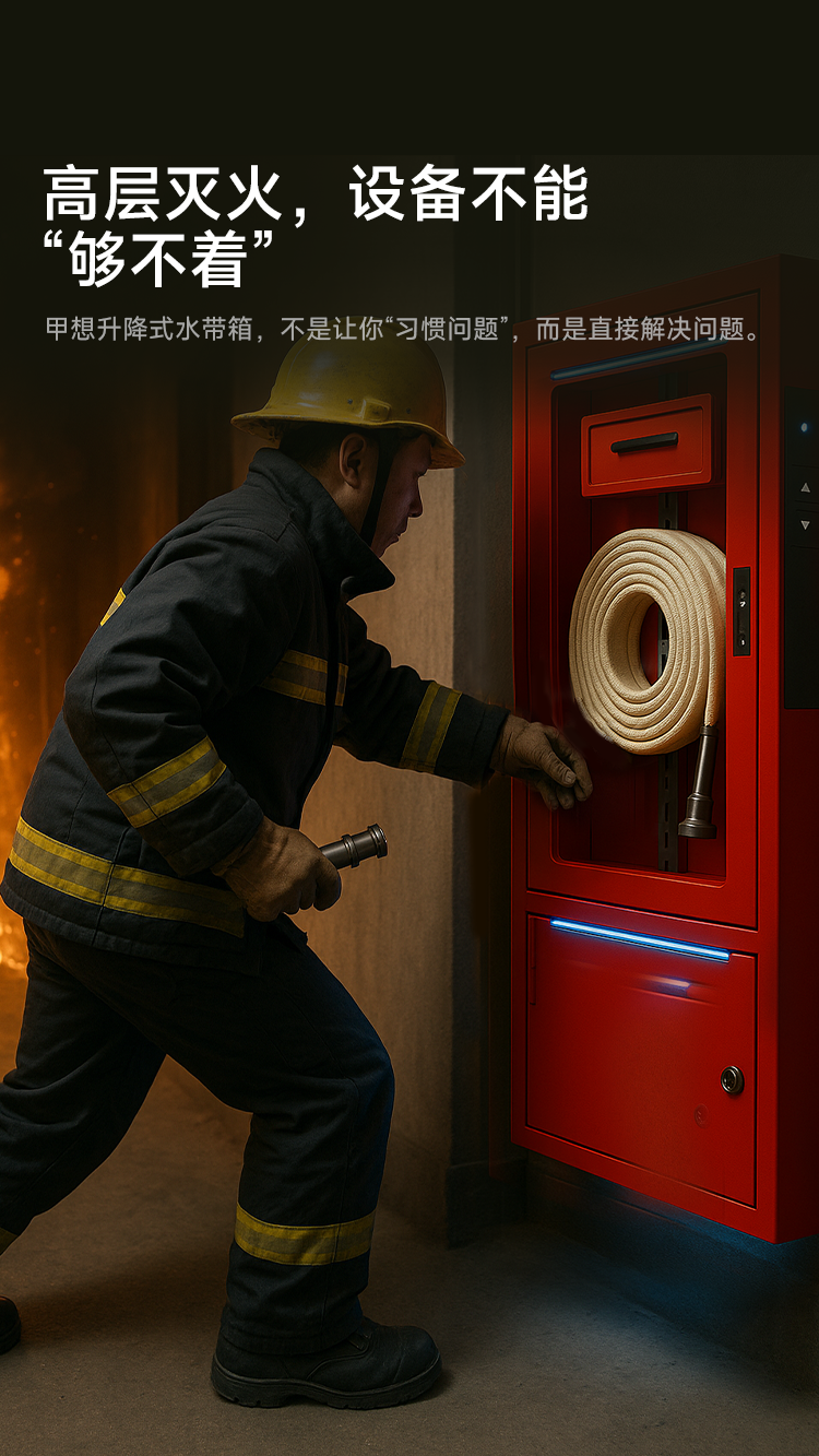 高层建筑可升降式水带箱